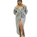 cappotto lungo con bottoni facing